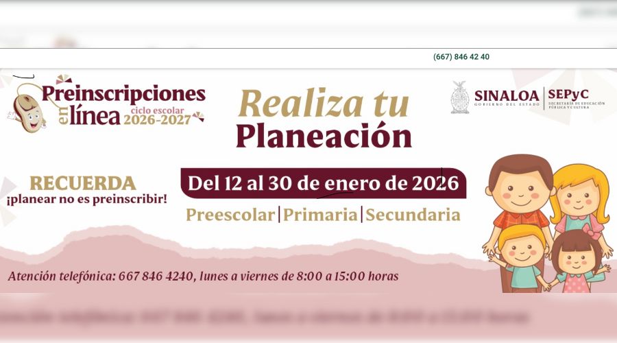 preinscripción del ciclo escolar 2026-2027