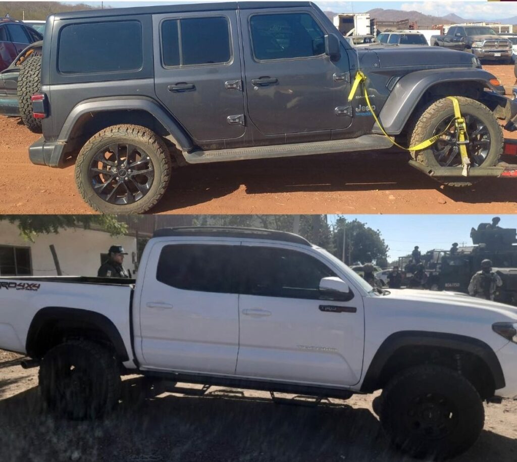 Robo de vehículos recuperan 6 camionetas y 2 autos en Culiacán y Navolato