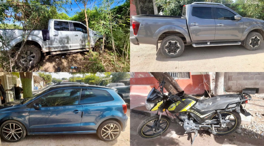 Policía asegura vehículos con reporte de robo