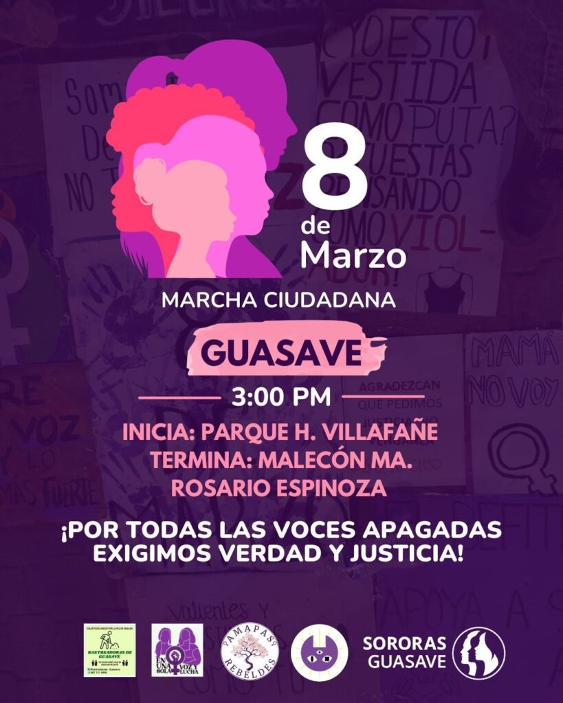 manifestación de este 8M en Guasave