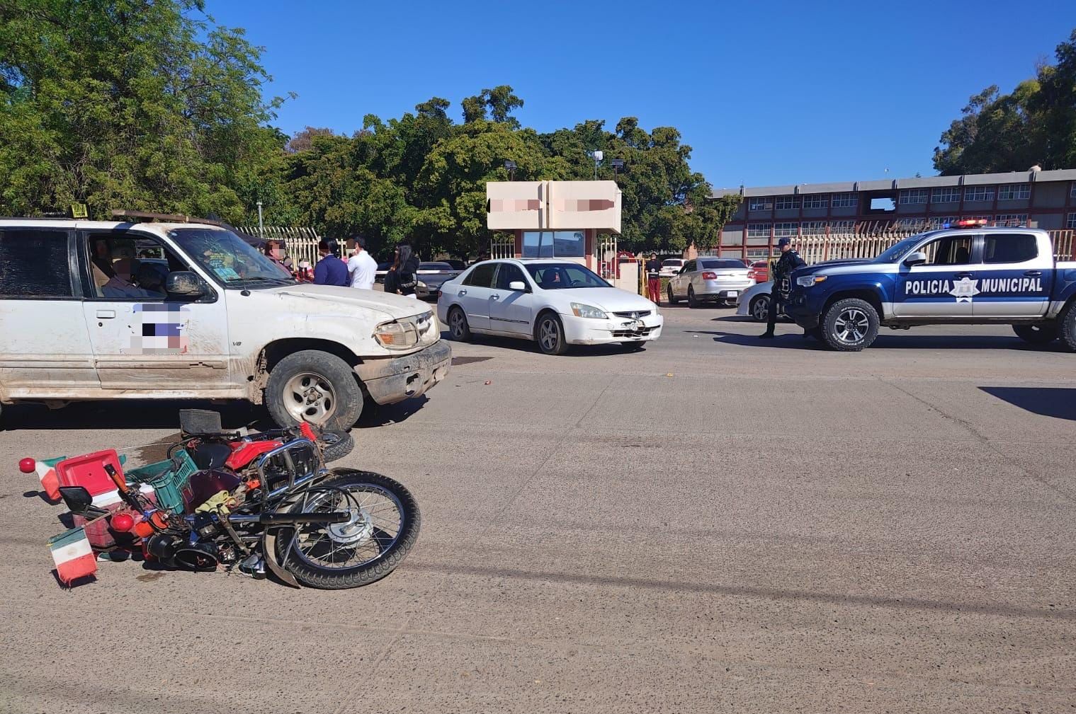 Policía Municipal en el lugar del accidente vial.