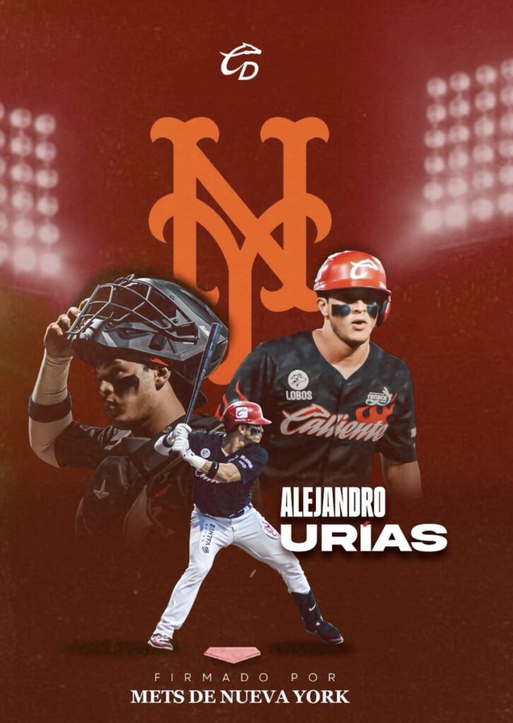 El cátcher mochitense Alex Urías fue firmado por los Mets de Nueva York
