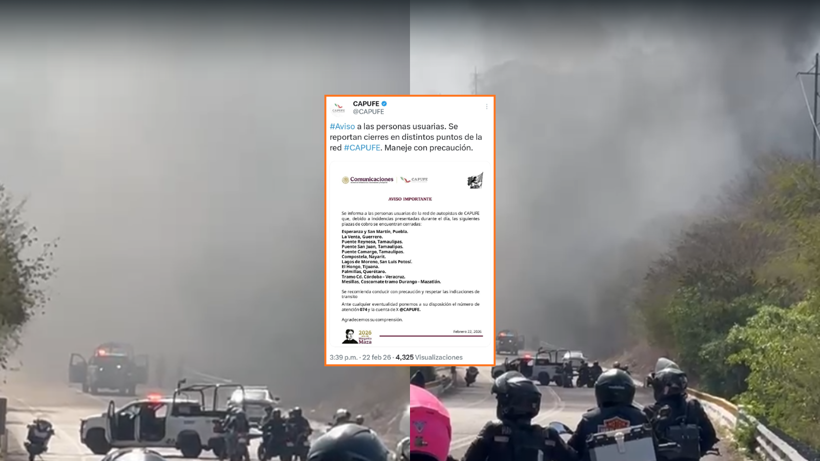 Prenden fuego a dos tráileres y cierran la circulación de la Mazatlán-Durango