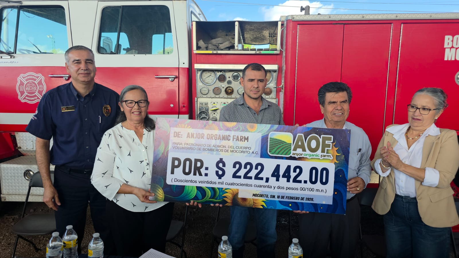 Autoridades municipales de Mocorito y Bomberos de la entidad