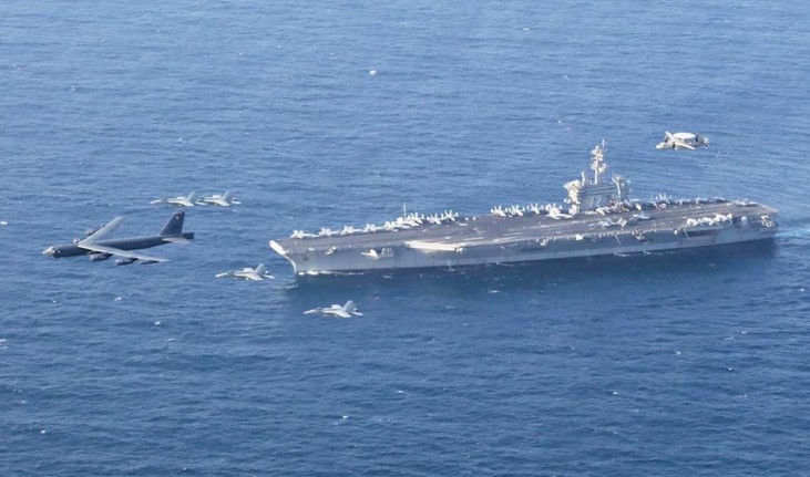 EU derriba dron de Irán que se acercó “agresivamente” a su portaaviones en el mar Arábigo