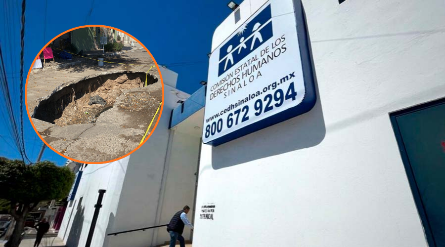 En grande oficinas de la CEDH y en circulo Socavón