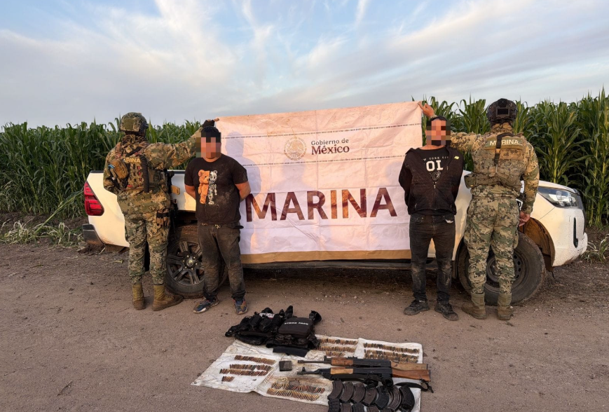 Detenidos, armas, y equipo táctico asegurado son el resultado del lunes en Sinaloa