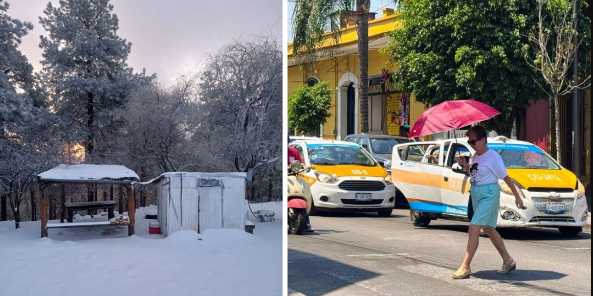 Nevadas y calor extremo en México