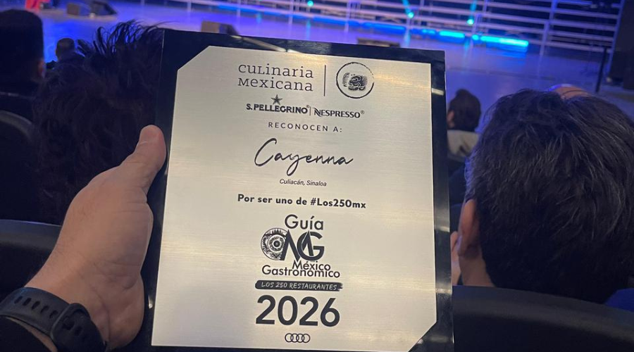 Reconocimiento al restaurante Cayena