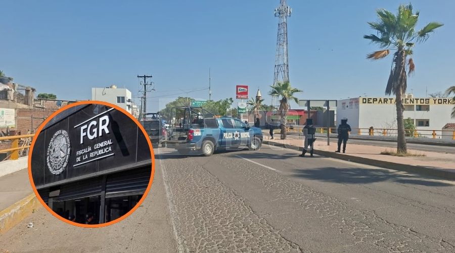Fachada de la FGR e imagen de los hechos en Jalisco