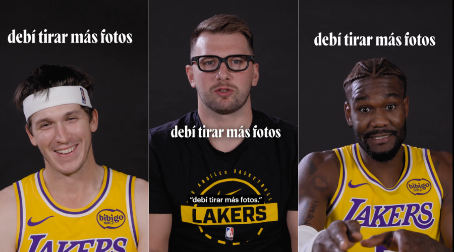 Jugadores de los Lakers aprendiendo español.