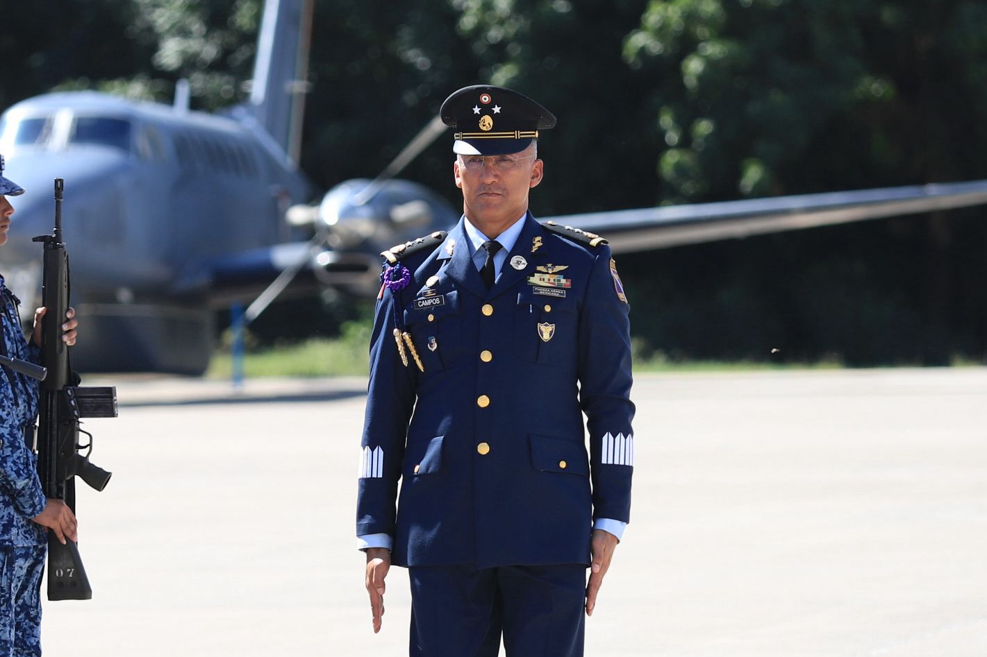 Édgar Emanuel Campos Martínez, nuevo comandante de la Base Aérea Militar número 10, en Culiacán.
