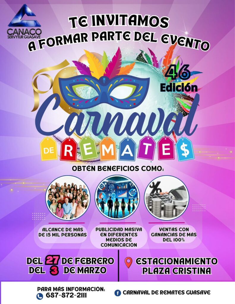 Flyer del Carnaval de remates 