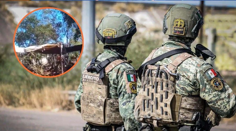 Dos elementos del Ejército Mexicano