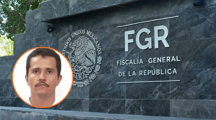 En grande logo de la FGR y en circulo rostro de 