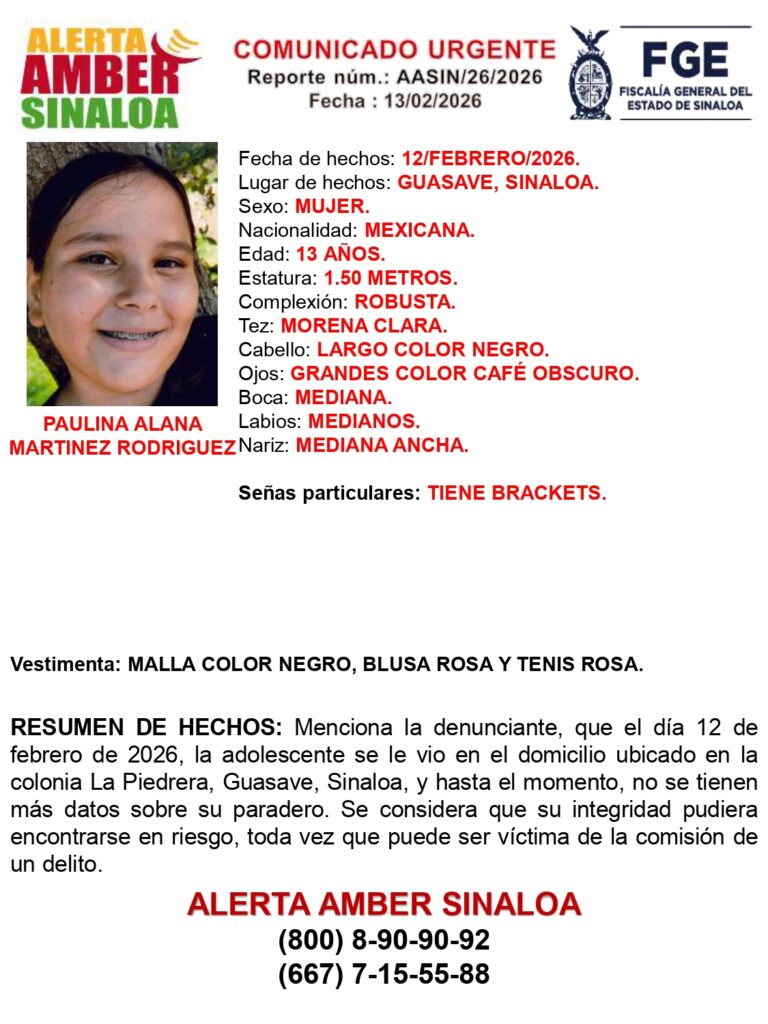 ficha de búsqueda de PAULINA ALANA MARTÍNEZ RODRÍGUEZ con infoemación y una fotografía