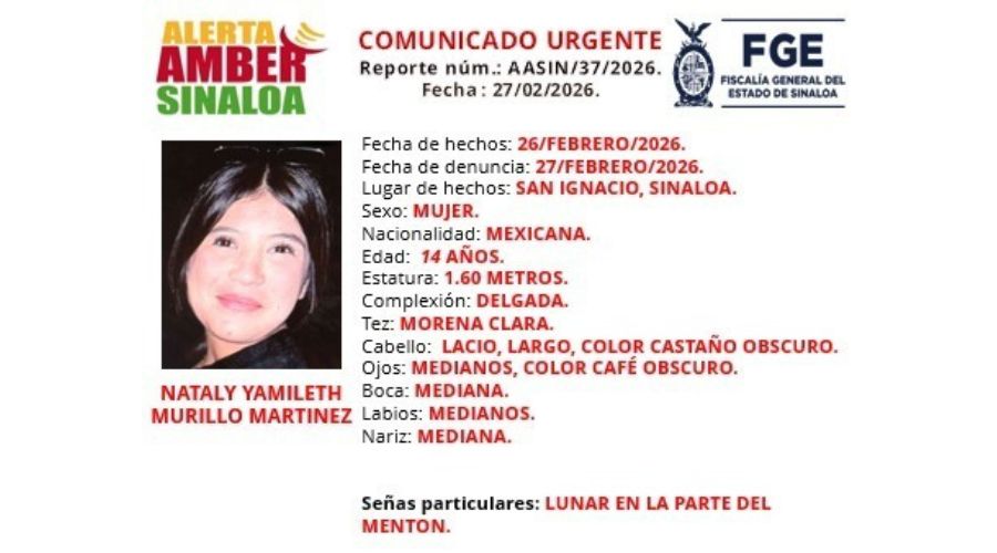 Ficha de búsqueda de una persona con información y una fotografía