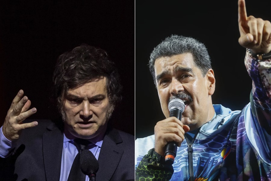 Javier Milei y Nicolás Maduro
