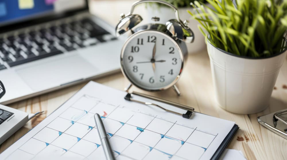 Reloj y un calendario.
