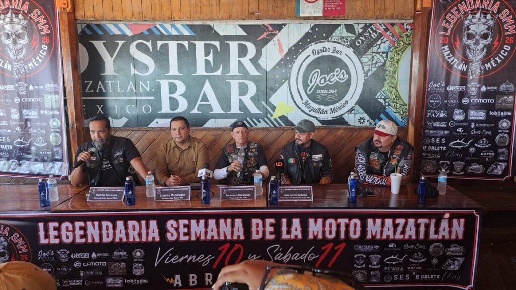 Conferencia de prensa para anunciar la Legendaria Semana de la Moto Mazatlán.