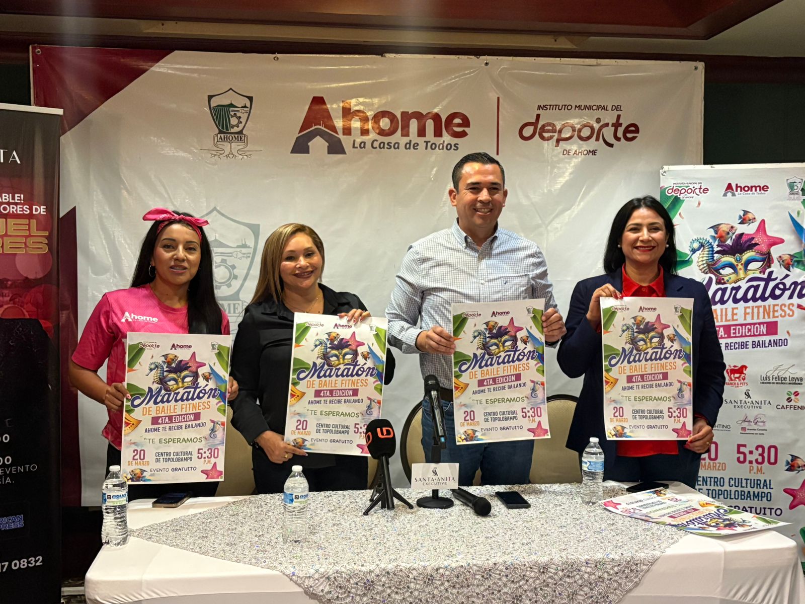 Rueda de prensa para anunciar el Maratón de Baile Fitness 2026 en Ahome.