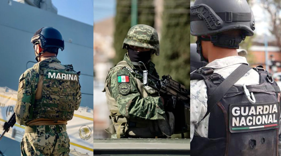 Marina, Ejército Mexicano y Guardia Nacional.