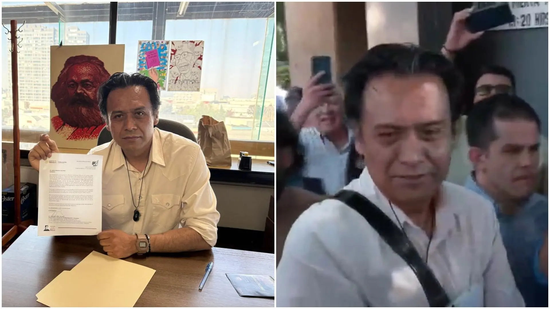 Marx Arriaga abandona instalaciones de la SEP tras recibir notificación oficial de su despido