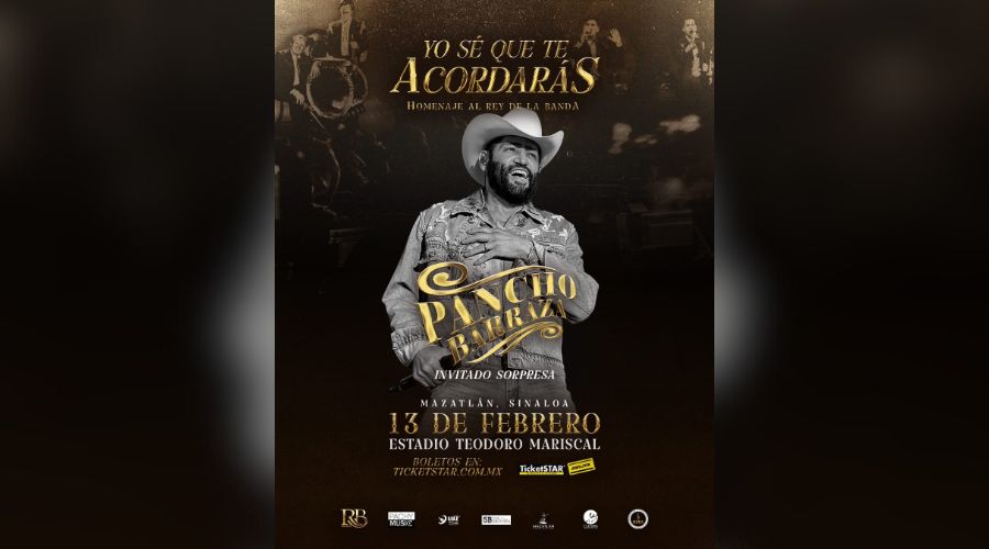 FLYER OFICIAL DE UN EVENTO CON LA PRESENCIA DE PANCHO BARRAZA