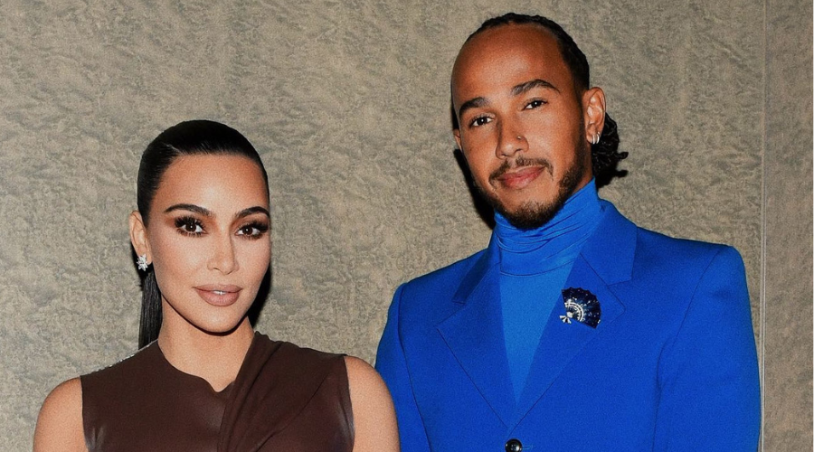 Kim Kardashian y Lewis Hamilton.