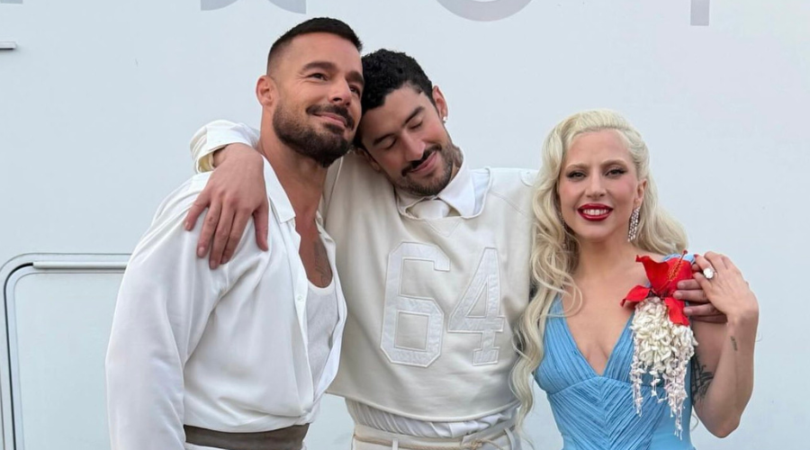 Ricky Martin junto a Bad Bunny y Lady Gaga.