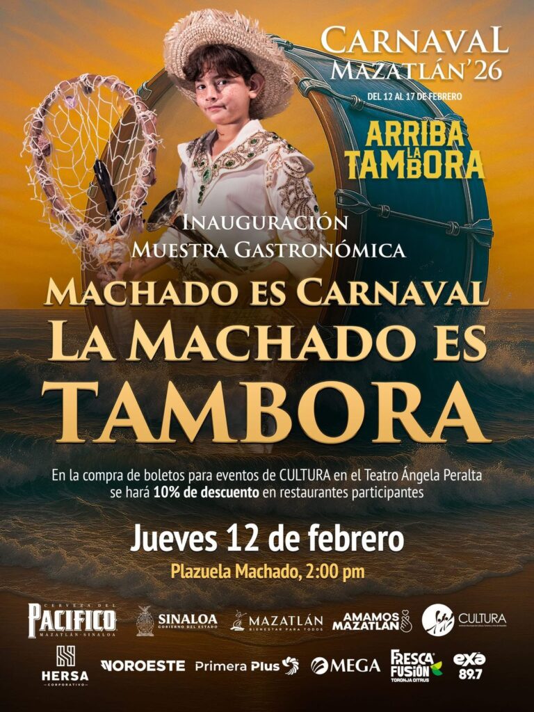 Anuncio de muestra gastronómica en Carnaval de Mazatlán