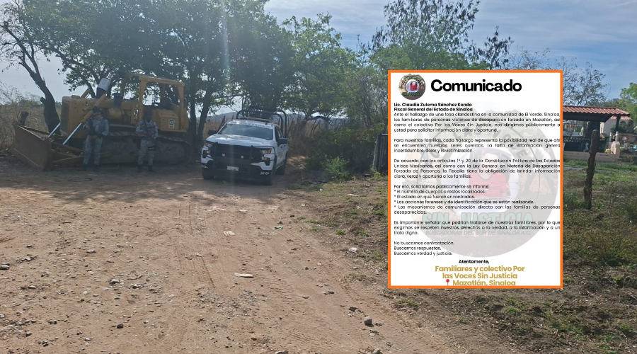 Comunicado del colectivo de búsqueda Por las voces sin justicia por el hallazgo de la fosa clandestina en Concordia.