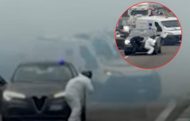 ¡Asalto de película! Ladrones fingen retén y explotan camioneta de valores en Italia: VIDEO