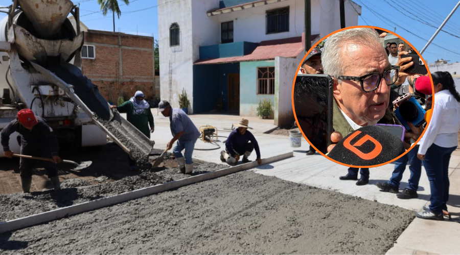 En grande rehabilitación de vialidad y en circulo Rocha Moya