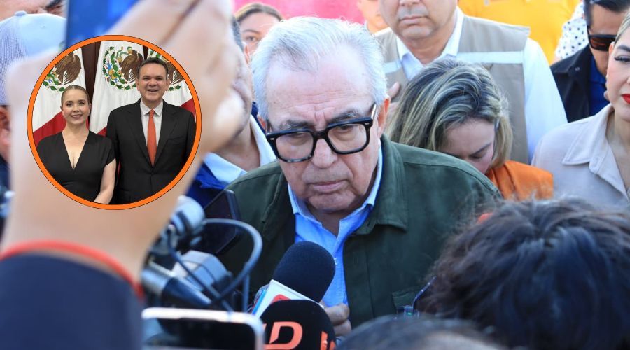 En grande Rocha siendo entrevistado y en circulo Sergio Torres y Elizabeth Montoya