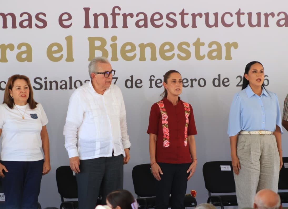 Rubén Rocha Moya y Claudia Sheinbaum en San Ignacio, Sinaloa