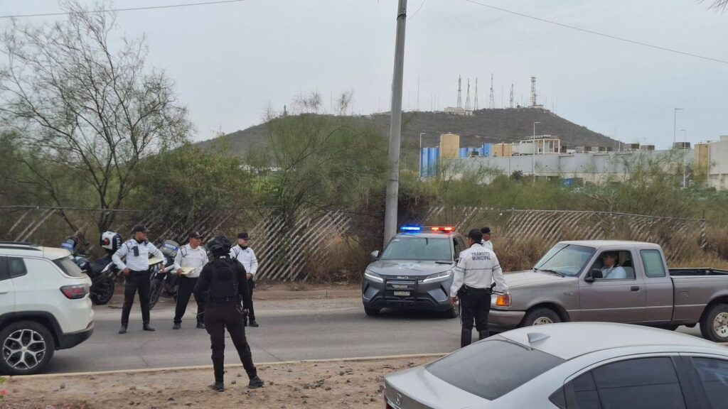 Reciente operativo hecho por la Secretaría de Seguridad y Protección Ciudadana de Ahome en el sector norte de la ciudad