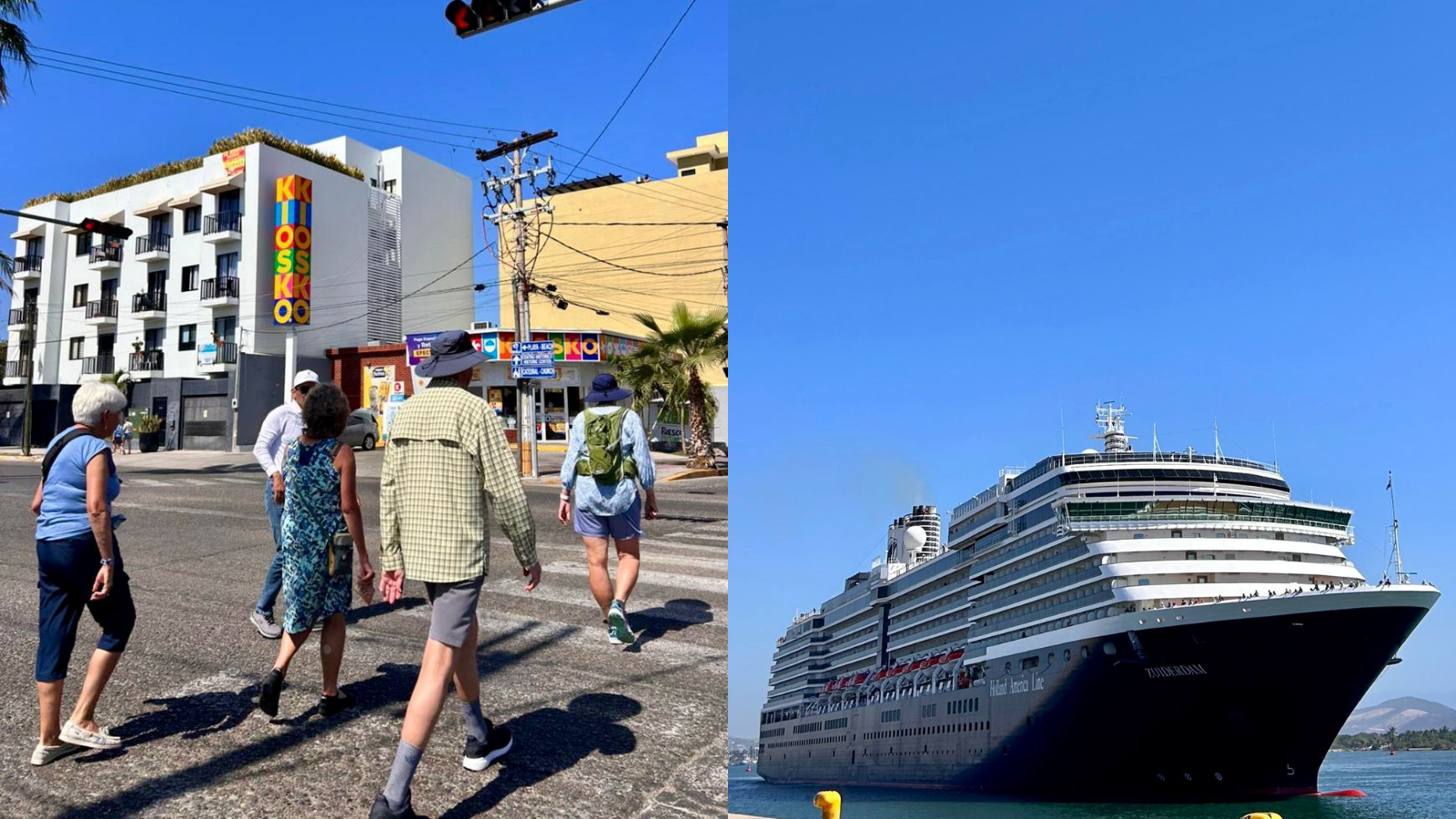 Arriban más de mil 800 pasajeros al puerto de Mazatlán a bordo del crucero Zuiderdam