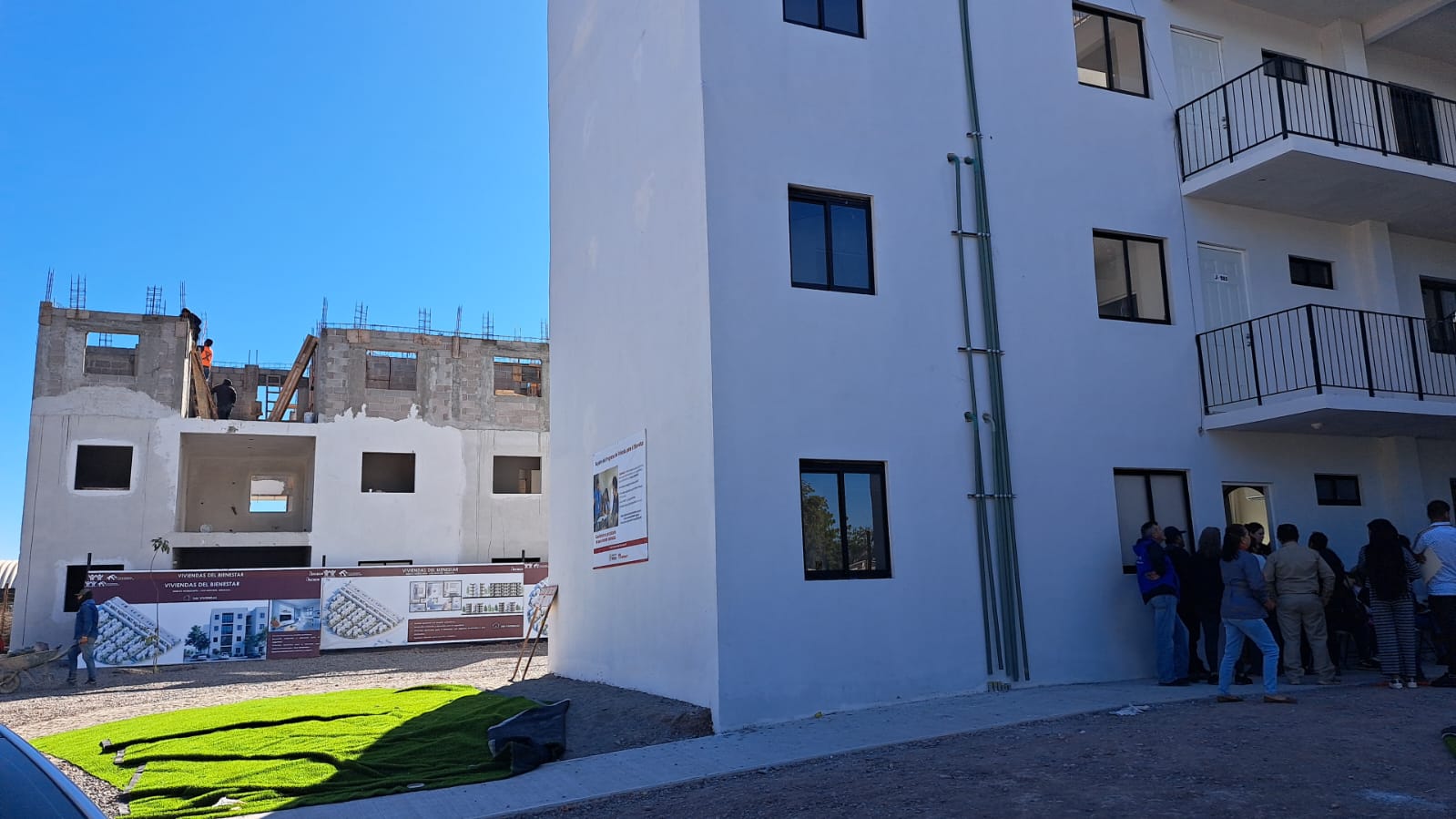 Viviendas del Bienestar en Los Mochis llevan avance del 50%