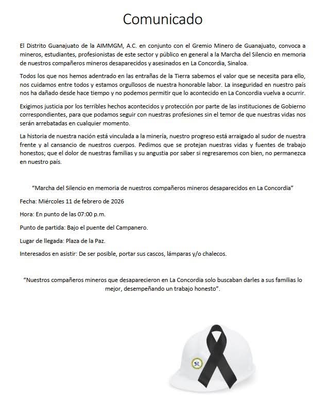 Comunicado del Distrito Guanajuato de la AIMMGM.