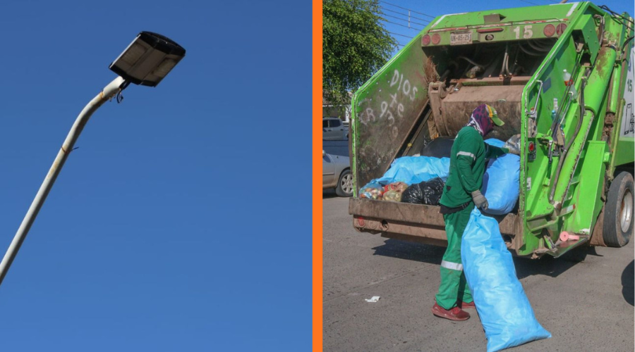 Alumbrado público y recolección de basura