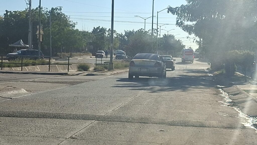 Avenida Del Sol, carril por donde circulaban los agentes de la SSPC.