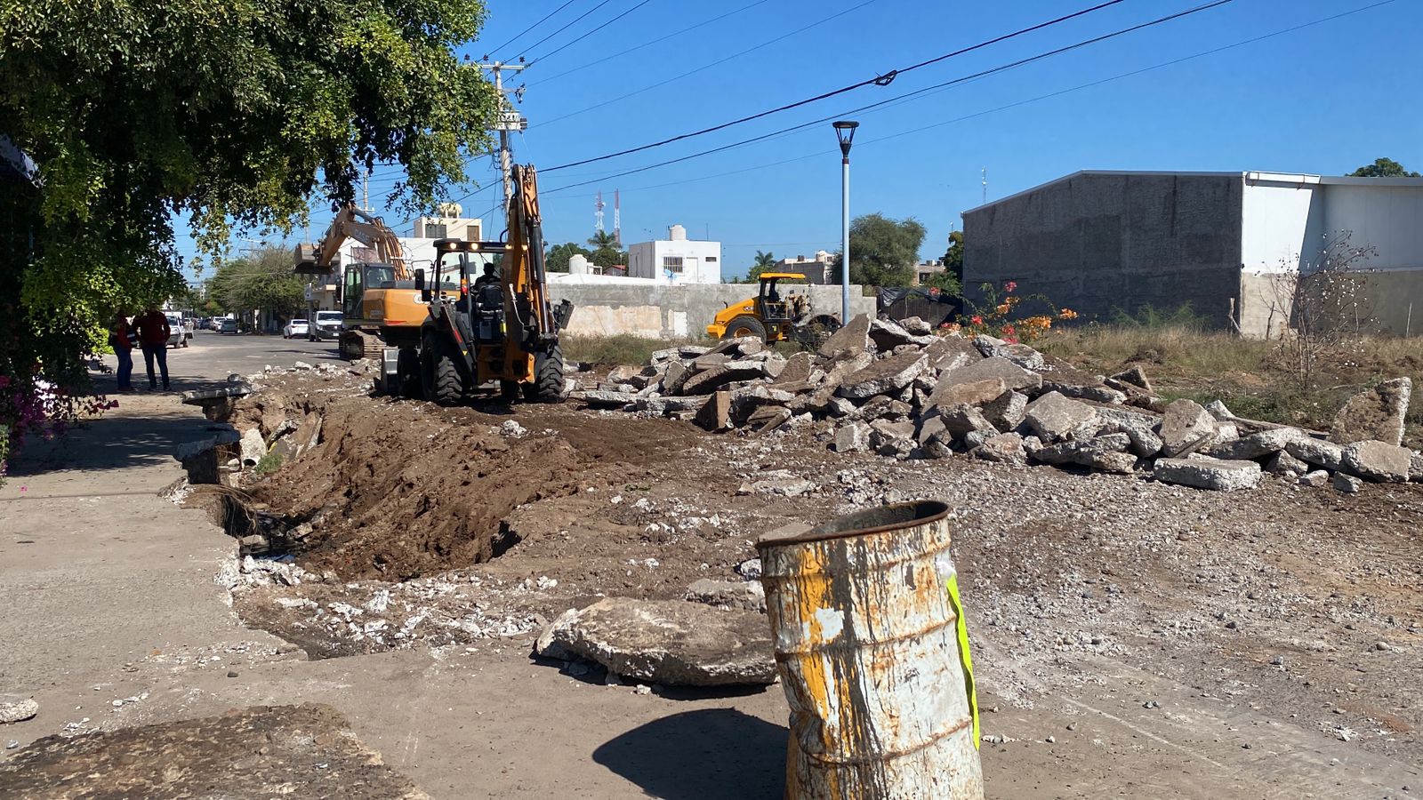 Calle Juan Carrasco en Guasave.