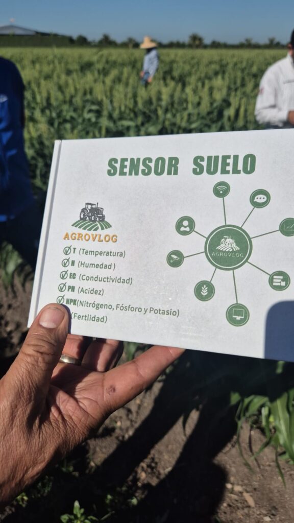 caja de dispositivo electrónico con campo de cultivo de fondo