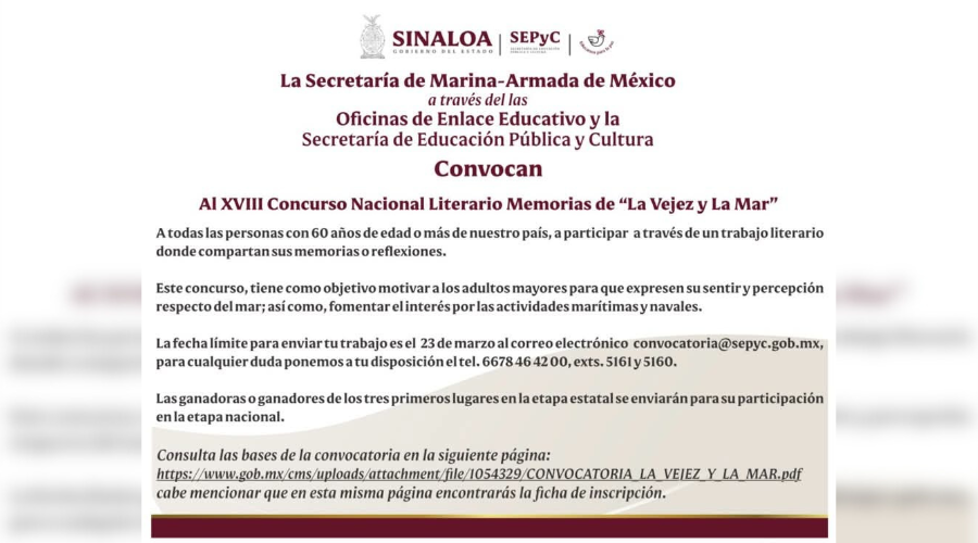 Convocatoria de concurso literario