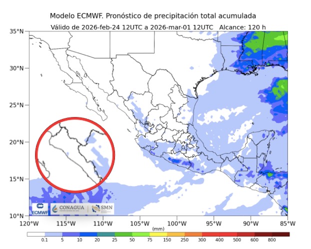 mapa de lluvias en mexico