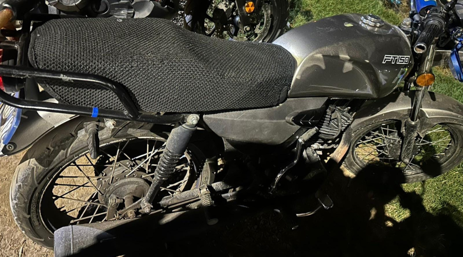 Unidad en la que viajaba el motociclista que circulaba a exceso de velocidad