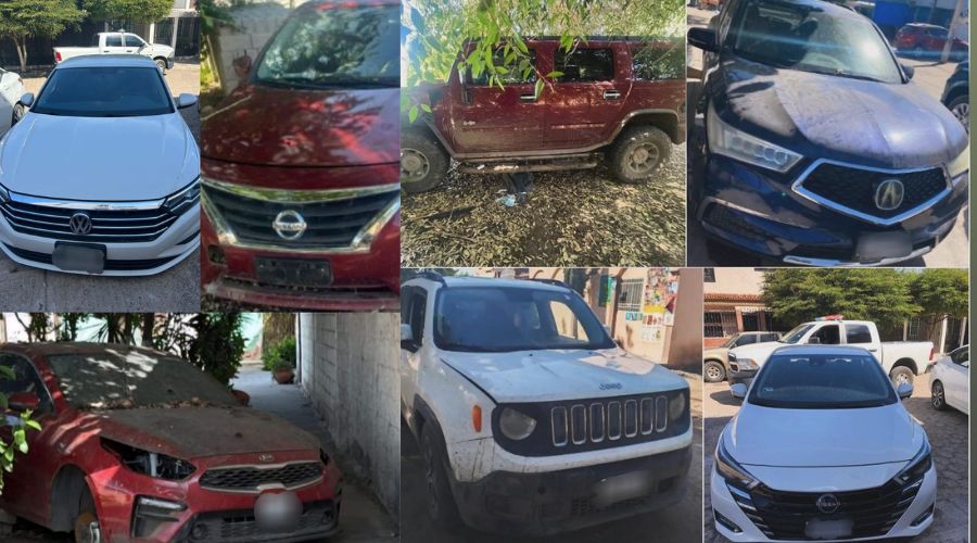 vehículos de diferentes colores en situación de abandono