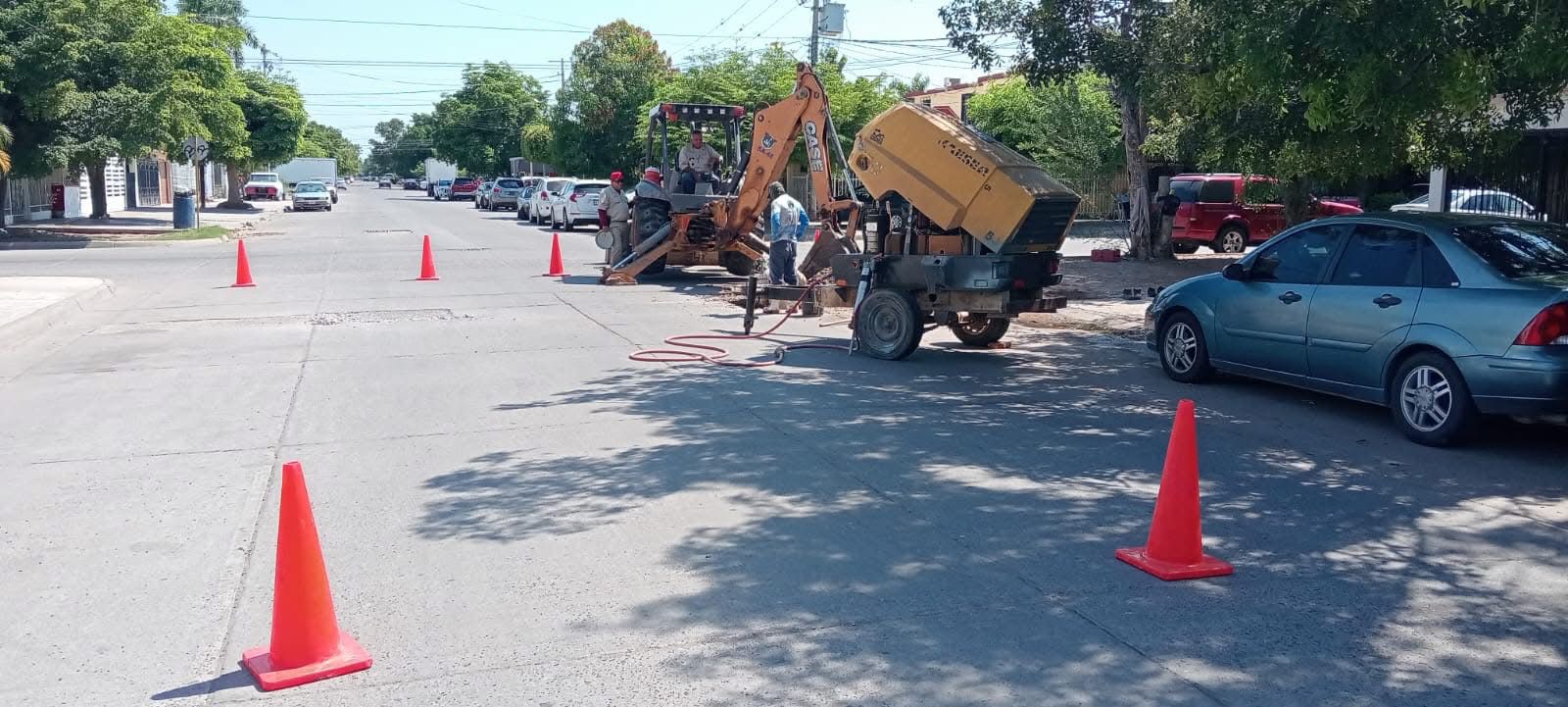 maquinaria realizando trabajos de rehabilitación