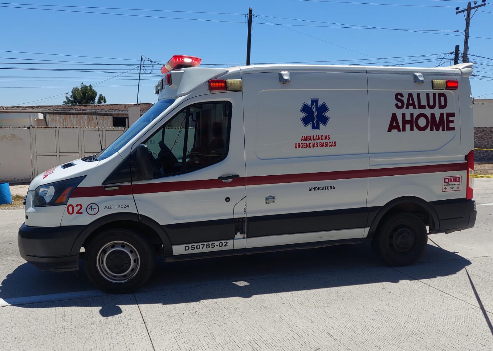 Ambulancia de los Servicios de Urgencias Médicas Municipales de Ahome